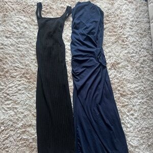 Lot Of 2 Shein Maternity Dresses Size Small Navy and Black
